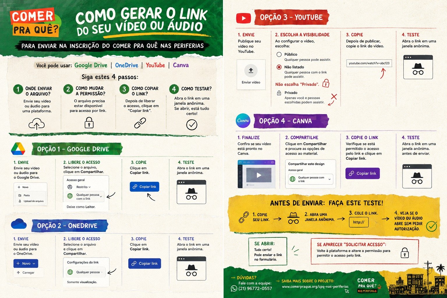 Como gerar o link do seu vídeo ou áudio